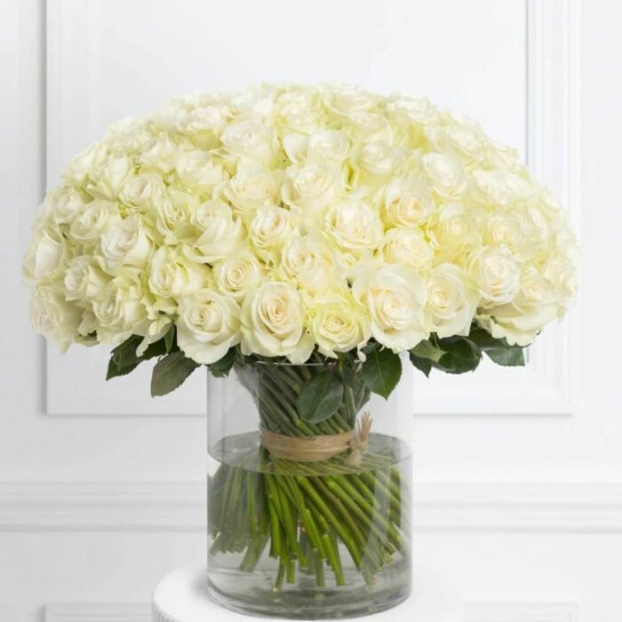 Bouquet de roses blanches - Toulouse-Lautrec